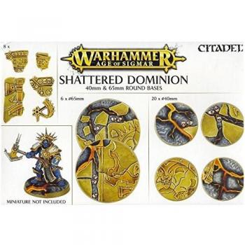 Shattered Dominion Round Bases 40mm & 65mm for Warhammer Age of Sigmar