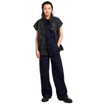 Marineblauer G-Star Overall für Damen – S, ärmelloses Baumwoll-Tuta, Lässig & Hosenträger