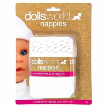 DollsWorld 5er Pack Puppenwindeln – Komfort & Qualität in einem
