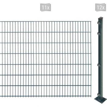 Arvotec EZ‑143 Doppelstabmattenzaun – 23‑Stück-Set, 143 cm Höhe, 2–60 m Länge