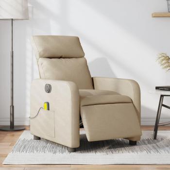 VidaXL Elektrischer Massagesessel Creme
