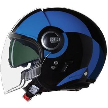 Casque Jet Nolan N21 Visor Bicromo Noir-Bleu-Azuré taille S