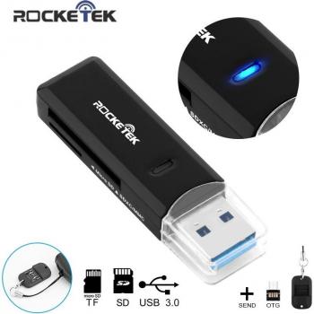 Rocketek 2-in-1 USB 3.0 Card Reader Adapter