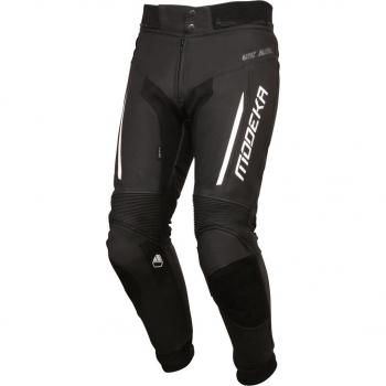 Tuta in pelle per moto Modeka Valyant Nero/Bianco 48