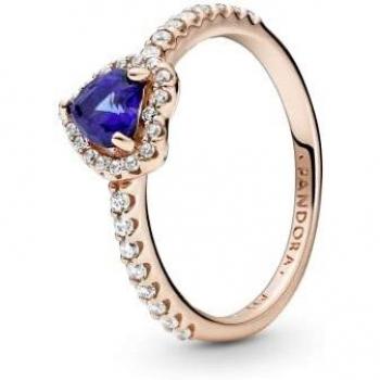 Pandora Rose Anillo en Pandora Rose Corazón Azul Brillante 188421C01, para Mujer
