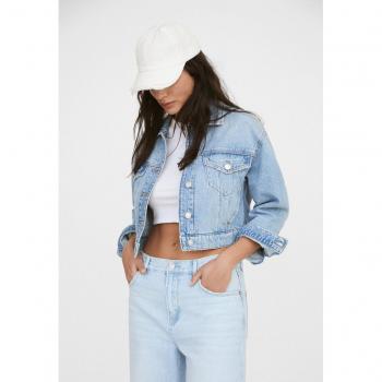 Stradivarius Denimjacke mit weitem Schnitt XS