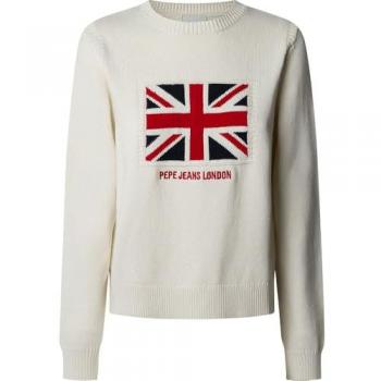 Pull Femme Pepe Jeans NUNA Blanc – L – Manches Longues