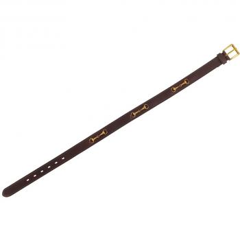 Fita EquiThème Snaffle Bit Preto em Latão Platinado