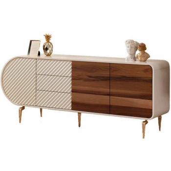 Luxuriöses Sideboard mit Edelstahlverzierungen