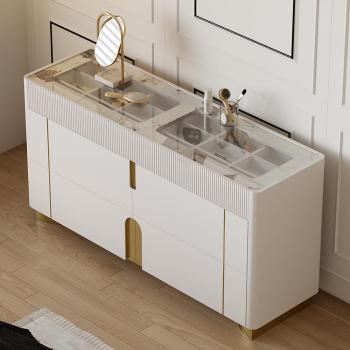 Artus 1500mm Closet Island Dresser with Glass Top and Jewelry Display