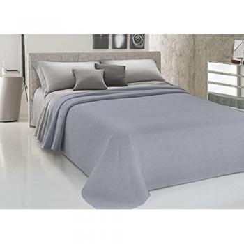 Copriletto Piquet 100% Cotone Dublino Bon Bon Grigio Piazza e Mezza Estivo