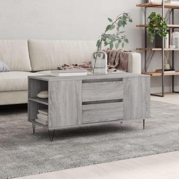 Tavolino Salotto Grigio Sonoma 102x44,5x50 cm Legno Multistrato cod mxl 102522