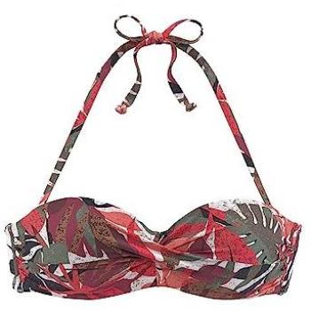 LASCANA Ava Band-Bikini Damen – Rotprint, Größe 36E, Umweltfreundlich