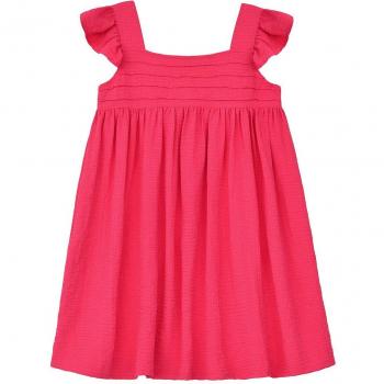 Vestido de verano para niña con volantes y escote cuadrado