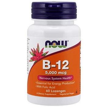 NOW NF B-12 mit Folsäure 5000mcg 60 Lutschtabletten