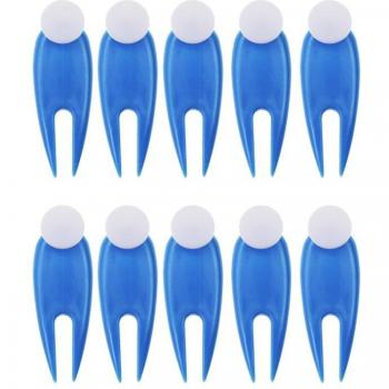 Kit réparateur de divots golf – quatreches en plastique (10 pièces)