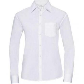 Donna Poplin Shirt Russell Collezione Maniche Lunghe Facile Pulizia