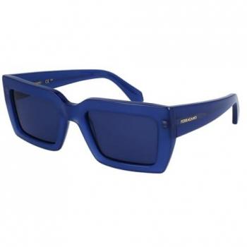 Salvatore Ferragamo Damen Sonnenbrille Acetat Blau