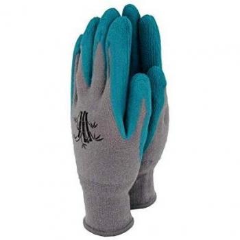 Town and Country Weed Master Bamboo Gloves Grey / Teal Small