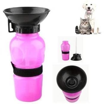 Borraccia Rosa 750 ML con Tappo per Animali – Viaggio Portatile