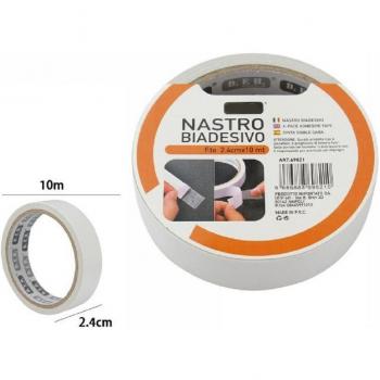 Traesio Adhesivo Dual 2,4 cm × 10 m – Set de 2 piezas