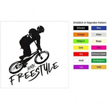 BMX Freestyle Aufkleber (beige) – 14,5 x 12 cm für Fahrradscheiben