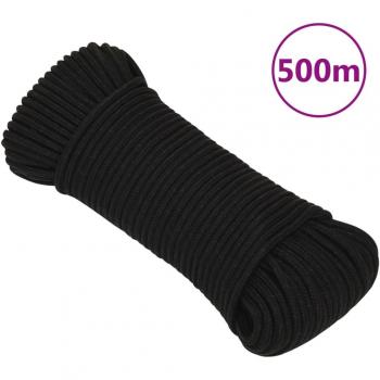 500 m Black Polyester Work Rope 4 mm