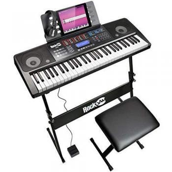 RockJam RJ761-SK 61 Key Electronic Interactive Teaching Piano Keyboard
