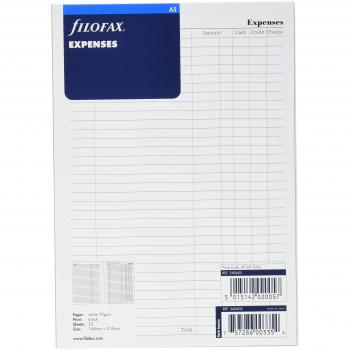 Filofax A5 size Expenses Diary Notepaper Refill Insert Planner Organiser -340605