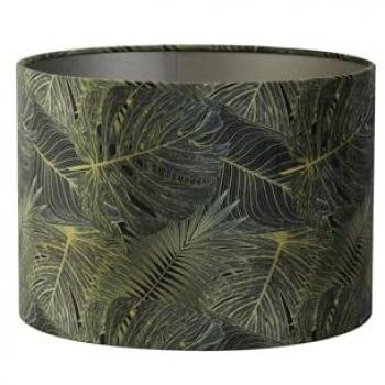 Amazone Abat-jour Vert Textile Cylindre 30 cm – Light & Living