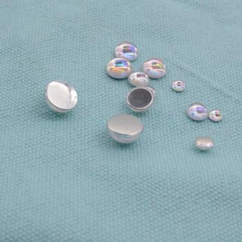 6mm Rainbow Acrylic Half Ball Cabochons
