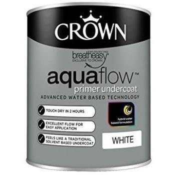 Crown Aquaflow Base Coat Primer White 3/4 Litre