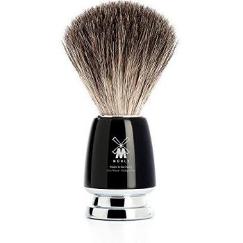 Mühle RYTMO Rasierpinsel aus reinem Dachshaar mit Griff aus schwarzem Harz 1 St