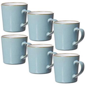 Becher RITZENHOFF & BREKER Kaffeebecher-Set Visby 6tlg, Weiß, blau