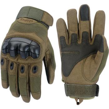 Gants de chasse Xnuoyo Caoutchouc Hard Pleins Doigts (armée verte, Medium)
