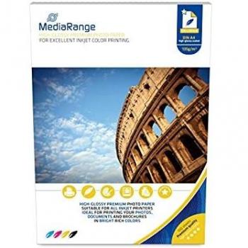 MEDIARANGE MRINK105 Photo paper A4 white 100 Sheets 160gr gloss