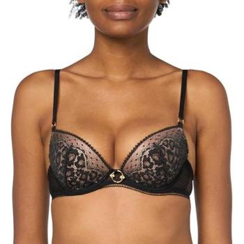 Push-Up BH Schwarz „Illusion Fauve“ mit gemalter Optik