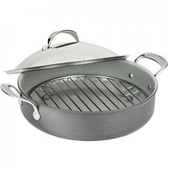 Tefal E76690 Jamie Oliver Premium Hard Anodized Schmorbäter (30 cm, Aluminium) anthrazit