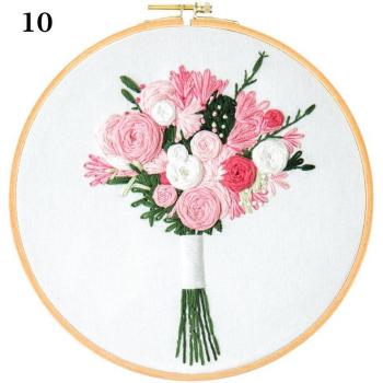 Set de cintas de bordado con estampados de plantas