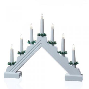 Weihnachtslichtbogen LED „Marelida“ – 7 Kerzen, Batteriebetrieb, 39 cm