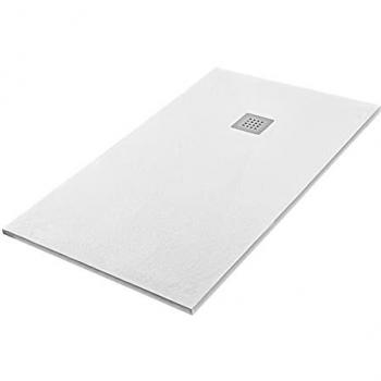 Karen Piatto Doccia Resina 80x120 Bianco Pietra