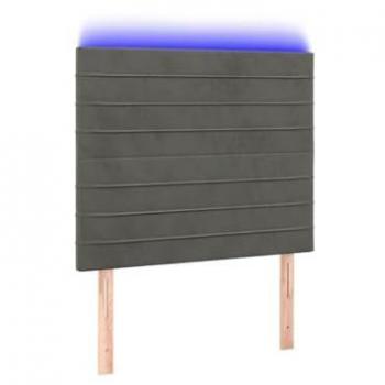 Tableau d’enceinte pour lit en velours gris foncé