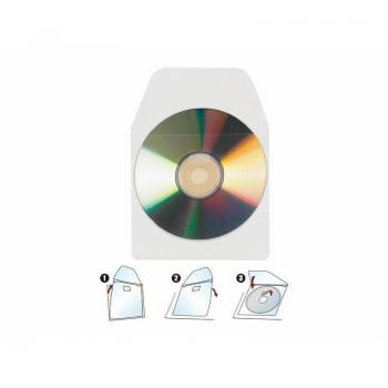 Biella 56832-100 funda para discos ópticos Funda de DVD 1 discos Transparente, Blanco