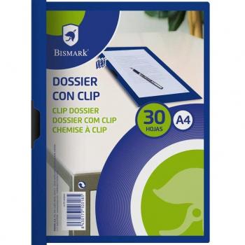 Dossier polipropileno con clip A4 Bismark 30 hojas