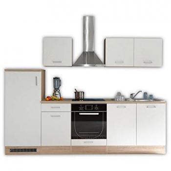 Küchenzeile BASIC BY BALCULINA Andy, Breite 270 cm, ohne E-Geräte, ohne Einbauspüle, sonoma eiche/weiß