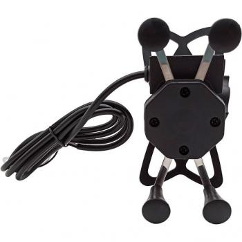 360 Rotatable BMW Motorcycle Phone Holder with USB Charger for S1000RR, S1000XR, 650GS, F700GS