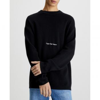 Jersey negro de hombre Calvin Klein Jeans con logo