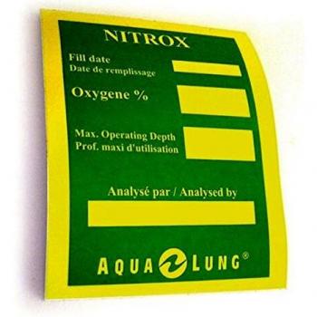 Nitrox Tauchausrüstung Aufkleber 8 x 10 cm