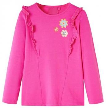 Camiseta de manga larga rosa oscuro para niños 104