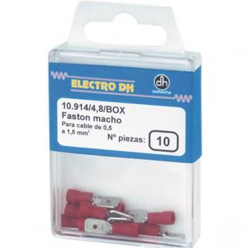 Caja de 10 Faston Hembra Aislado para Cables 0.5-1.5 mm²